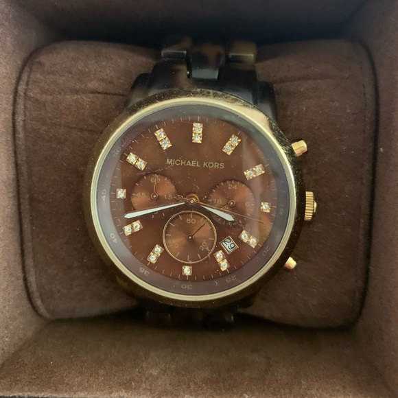 Michael Kors watch - tortoise shell band - Picture 1 of 4